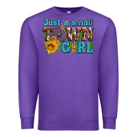 Purple just a small town girl with sunflowers and money Premium Sweatshirt - AdoDesignShop