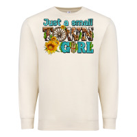 Sandshell just a small town girl with sunflowers and money Premium Sweatshirt - AdoDesignShop
