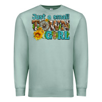 Seafoam just a small town girl with sunflowers and money Premium Sweatshirt - AdoDesignShop