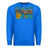 True Royal just a small town girl with sunflowers and money Premium Sweatshirt - AdoDesignShop