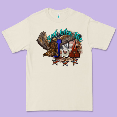God Bless The Usa Eagle 4th Of July Premium Tee Designed By Howdyjamesfarm