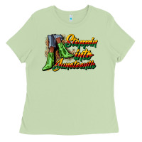 Matcha steppin into juneteenth heels Ladies Tee - CowGirlArtShop