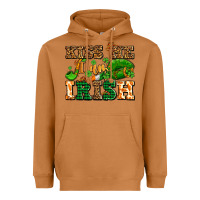 Meerkat kiss me i am irish  with lips and shamrocks Heavyweight Hoodie - AdoDesignShop