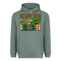 Sage kiss me i am irish  with lips and shamrocks Heavyweight Hoodie - AdoDesignShop