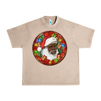 French Oak Black Santa Christmas Urban Heavy Tee - RanaPortraitStore