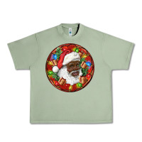 Oil Green Black Santa Christmas Urban Heavy Tee - RanaPortraitStore