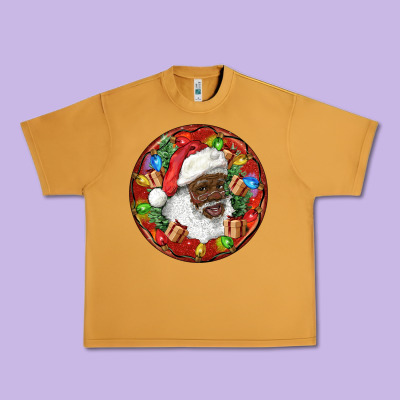 Black Santa Christmas Urban Heavy Tee Designed By Ranaportraitstore