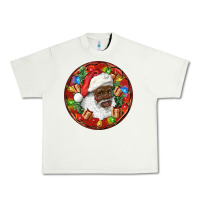 Pistachio Black Santa Christmas Urban Heavy Tee - RanaPortraitStore