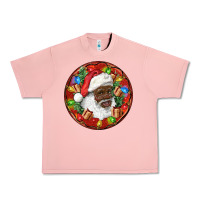 Salmon Black Santa Christmas Urban Heavy Tee - RanaPortraitStore