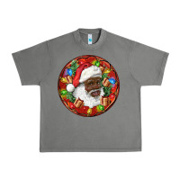 Tornado Black Santa Christmas Urban Heavy Tee - RanaPortraitStore