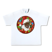 White Black Santa Christmas Urban Heavy Tee - RanaPortraitStore
