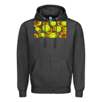 Charcoal Heather tennis ball with sunflower and racket  licence plato Zipper Hoodie - BarkalooDesign
