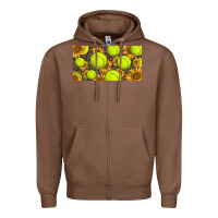 Chestnut tennis ball with sunflower and racket  licence plato Zipper Hoodie - BarkalooDesign