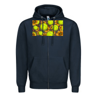 Navy tennis ball with sunflower and racket  licence plato Zipper Hoodie - BarkalooDesign