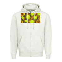 Oatmeal Heather tennis ball with sunflower and racket  licence plato Zipper Hoodie - BarkalooDesign