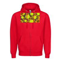 Red tennis ball with sunflower and racket  licence plato Zipper Hoodie - BarkalooDesign