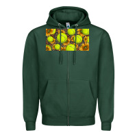 Sports Green tennis ball with sunflower and racket  licence plato Zipper Hoodie - BarkalooDesign