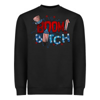 Black boom bitch 4th of july Heavyweight Sweatshirt - BarkalooDesign