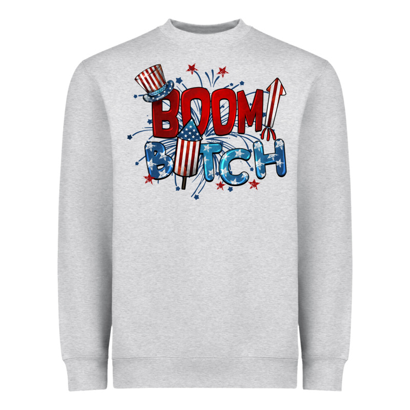 Boom Bitch 4th Of July Heavyweight Sweatshirt by BarkalooDesign | Teevron