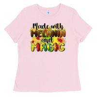 Bubblegum Pink made with melanin and magic Ladies Tee - CowGirlArtShop
