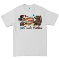 Dove Grey Faith love freedom 4th of july Premium Tee - HowdyJamesFarm