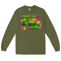 Army Green Loads of luck St. Patricks Day Long Sleeve Tee - FaDigitalArtStudio