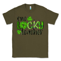 Army Green st. patrick's day one lucky teacher Classic Tee - RanaPortraitStore