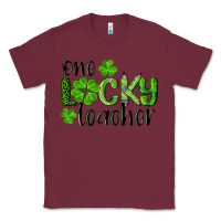 Burgundy st. patrick's day one lucky teacher Classic Tee - RanaPortraitStore