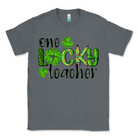 Charcoal Heather st. patrick's day one lucky teacher Classic Tee - RanaPortraitStore