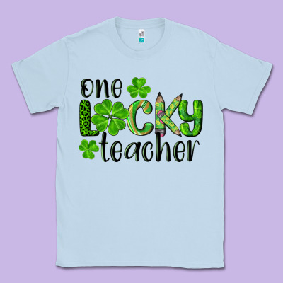 St. Patrick's Day One Lucky Teacher Classic Tee Designed By Ranaportraitstore