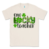 Natural st. patrick's day one lucky teacher Classic Tee - RanaPortraitStore
