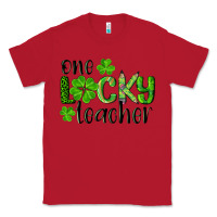 Red st. patrick's day one lucky teacher Classic Tee - RanaPortraitStore