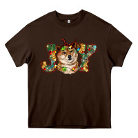 Chocolate Brown shiba inu christmas joy Heavy Core Tee - RanaPortraitStore