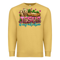 Antique Gold jesus is my valentine Premium Sweatshirt - AdoDesignShop