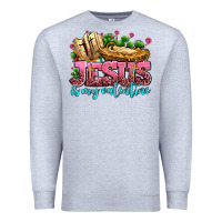 Heather Grey jesus is my valentine Premium Sweatshirt - AdoDesignShop