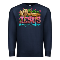 Navy jesus is my valentine Premium Sweatshirt - AdoDesignShop