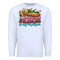 White jesus is my valentine Premium Sweatshirt - AdoDesignShop