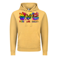 Vintage Mustard Peace love equality Vintage Hoodie - FaDigitalArtStudio