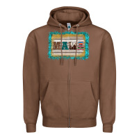 Chestnut western turquoise's mama background Zipper Hoodie - BarkalooDesign