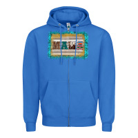 True Royal western turquoise's mama background Zipper Hoodie - BarkalooDesign