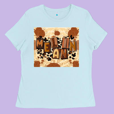 Melanin Ladies Tee Designed By Cowgirlartshop