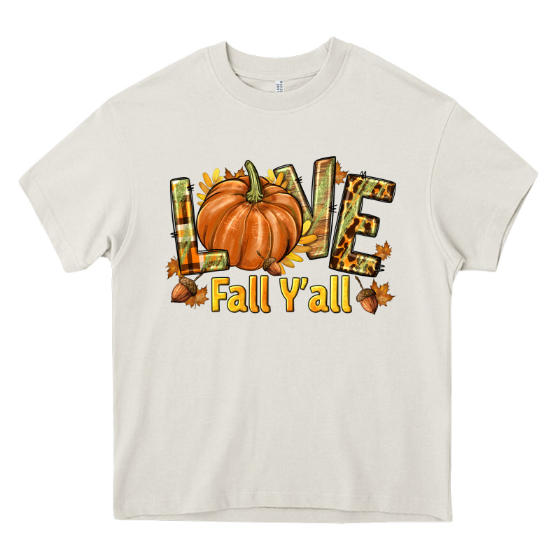 Love Fall Y'all Heavy Core Tee by texasbilliewilder | Teevron
