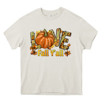 Cream Love Fall Y'all Heavy Core Tee - texasbilliewilder