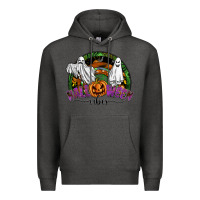 Charcoal Heather halloween vibes Premium Hoodie - SublimationCraftShop