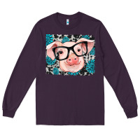 Plum gemstone and cowhide pig Long Sleeve Tee - RanaPortraitStore