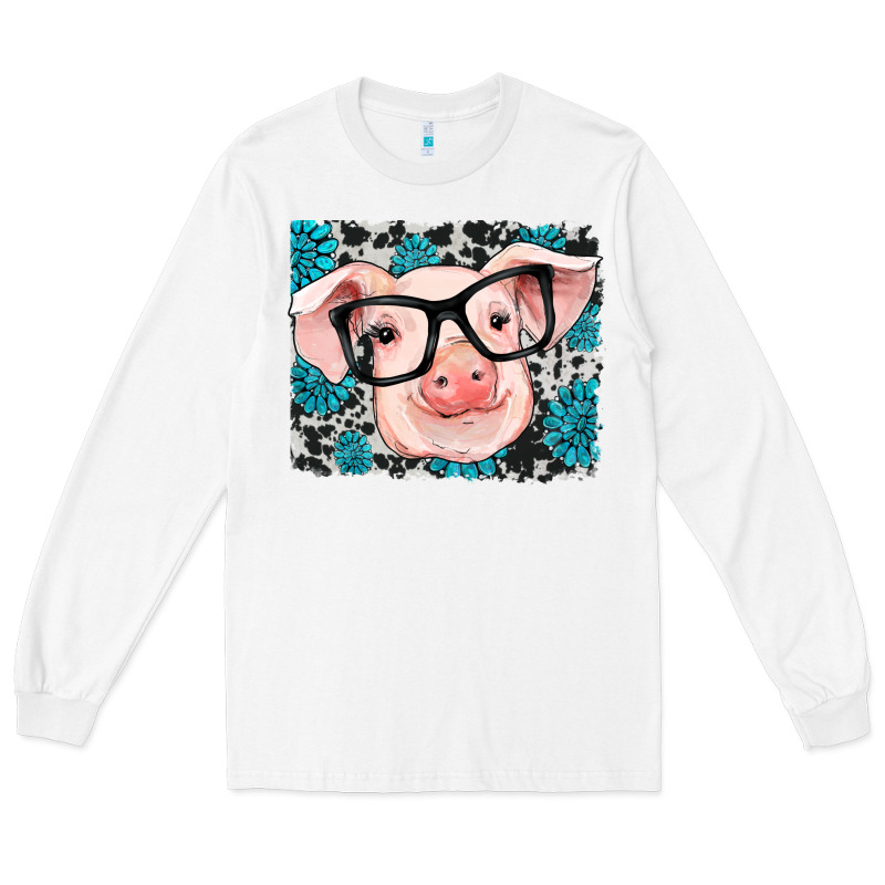 Gemstone And Cowhide Pig Long Sleeve Tee by RanaPortraitStore | Teevron