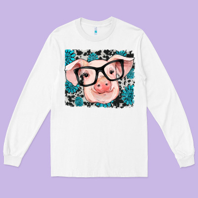 Gemstone And Cowhide Pig Long Sleeve Tee Designed By Ranaportraitstore
