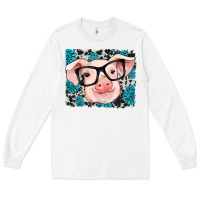 White gemstone and cowhide pig Long Sleeve Tee - RanaPortraitStore