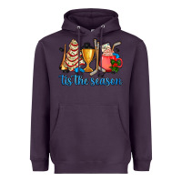 Plum tis the season hockey and Christmas Heavyweight Hoodie - AdoDesignShop