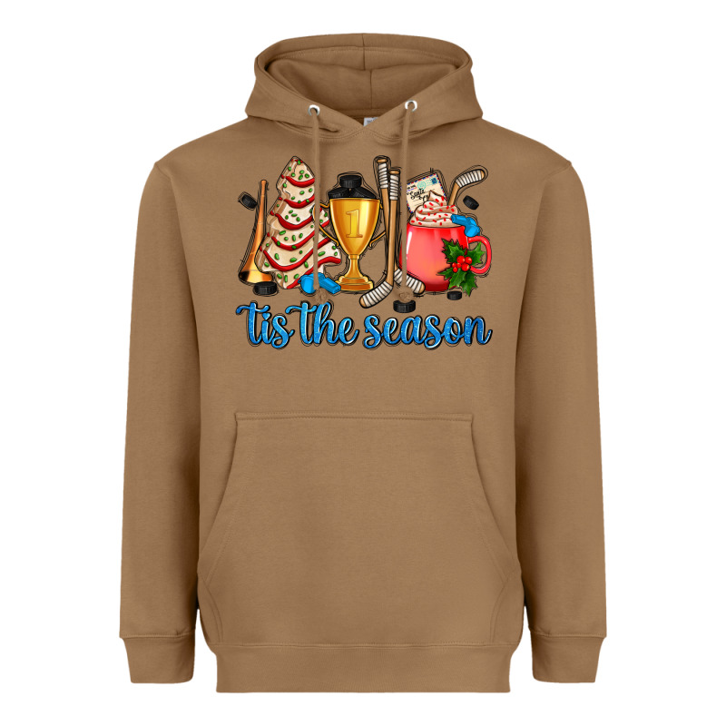 Tis The Season Hockey And Christmas Heavyweight Hoodie by AdoDesignShop | Teevron